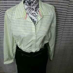 100% Cotton Long Sleeve Striped Shirt